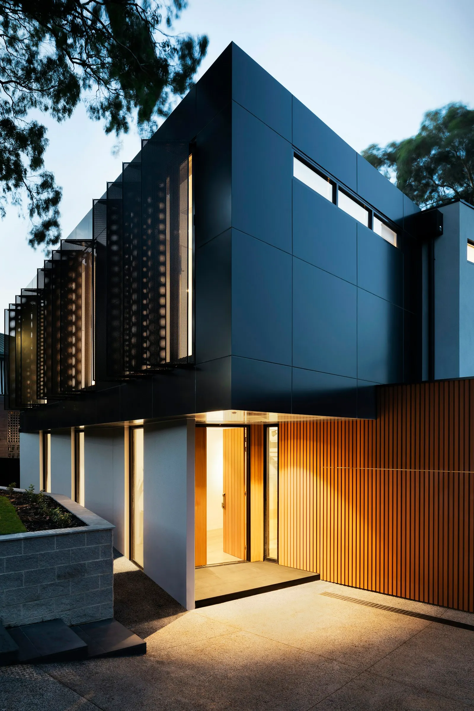 Warm, sunlit living room with natural wood accents